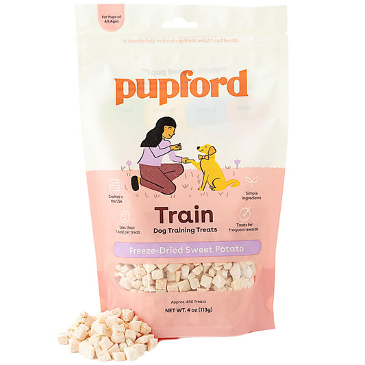 Pupford Freeze Dried Training Treats for Dogs & Puppies, 450+ One Ingredient Bites (Sweet Potato, 4 oz)