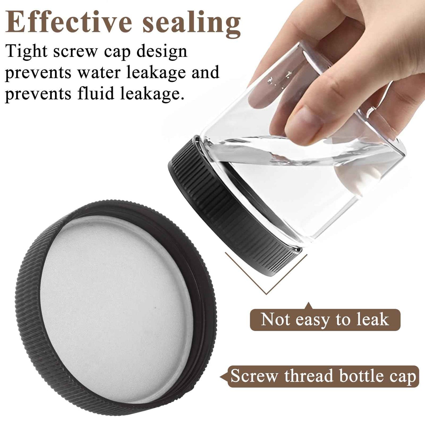 LOPYXBR 60 PCS Small Jars with Lids 4 Oz Clear Small Plastic Jars with Lids 4 Oz Wide Mouth Round Slime Containers with Lid Plastic Containers with Lid for Kitchen Storage, Lotion, Cream