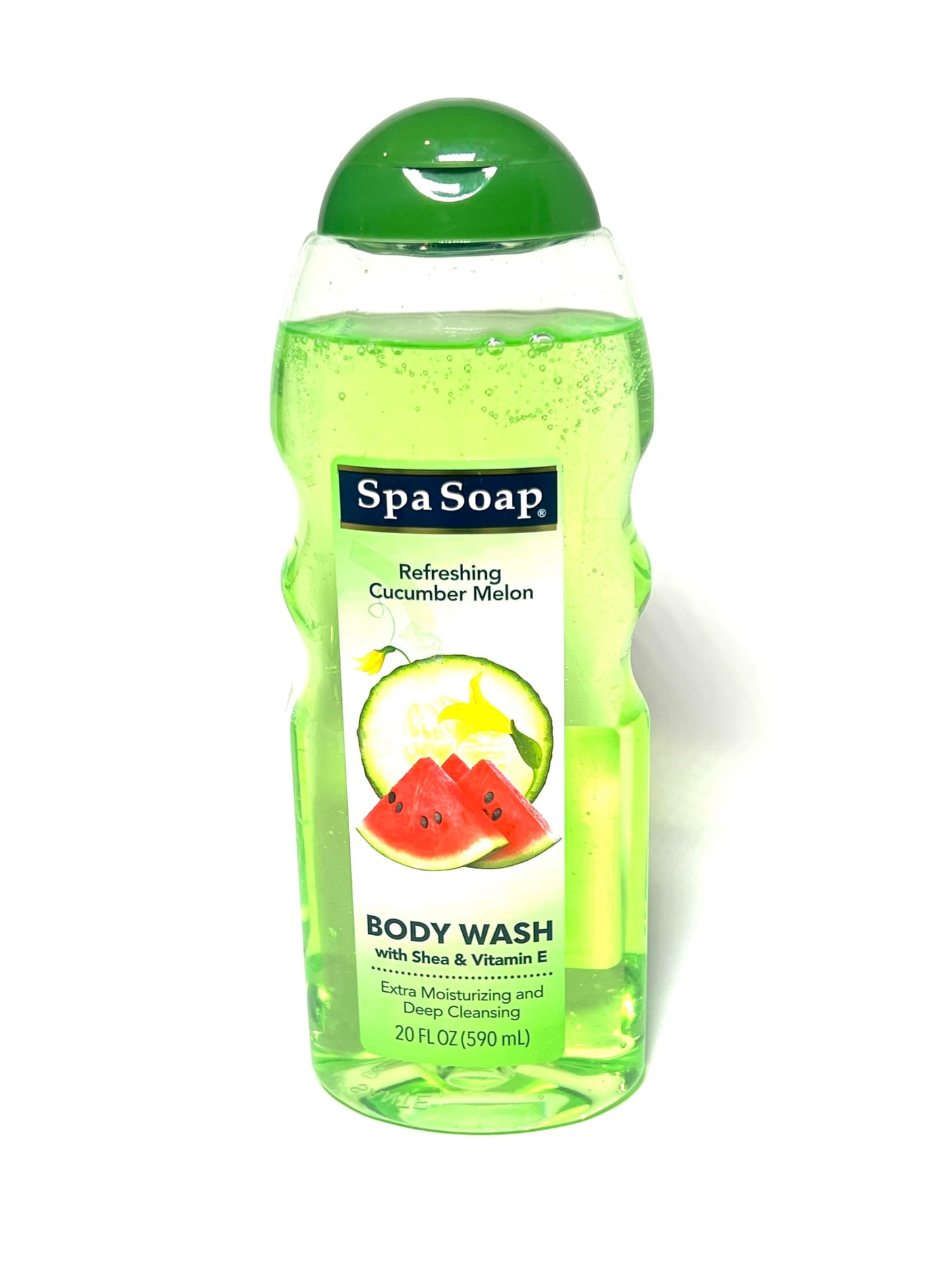 Generic SpaSoap Body Wash, With Amazing Refreshing Scent Extra Moisturizing and Deep Cleansing with shea & Vitamin E (Single bottle) 20FL oz; Body soap smooth feeling (Cucumber Melon)