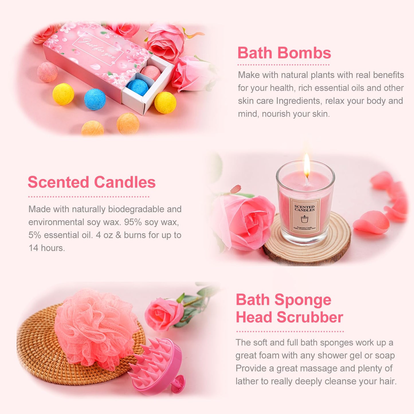 Birthday Gifts for Women, Gifts for Women, Mom, Get Well Soon Gifts Self Care Spa Gifts Baskets for Her Sister Wife Best Friends Female Unique Gift Ideas Set Care Package for Women Who Have Everything