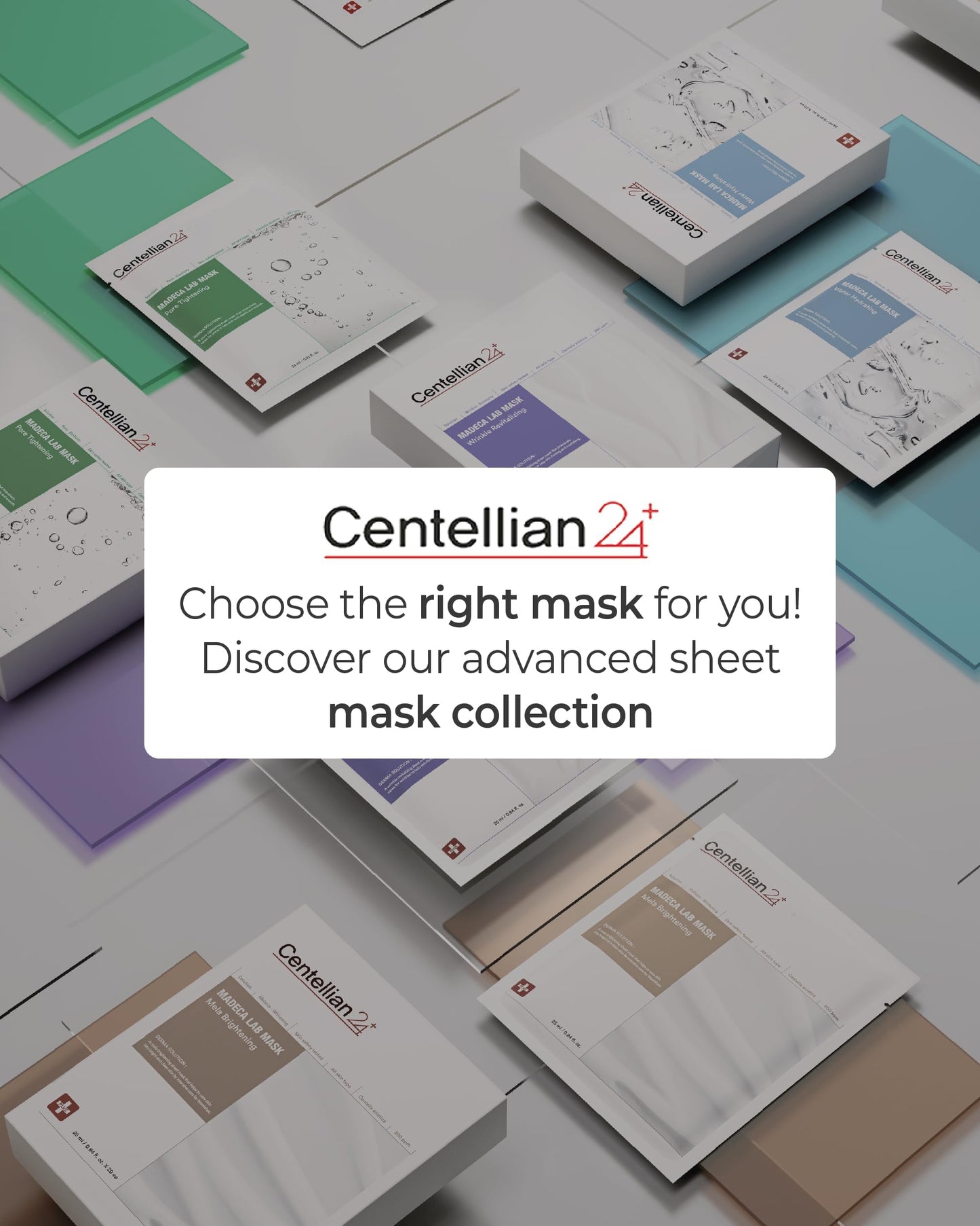 CENTELLIAN 24 Madeca Mask (Brightening, 20pc) - Face Mask Sheet for Brightening, Dark Spot Remover with Centella Asiatica, TECA, Niacinamide, Adenosine by Dongkook. Korean Skin Care for Men Women.