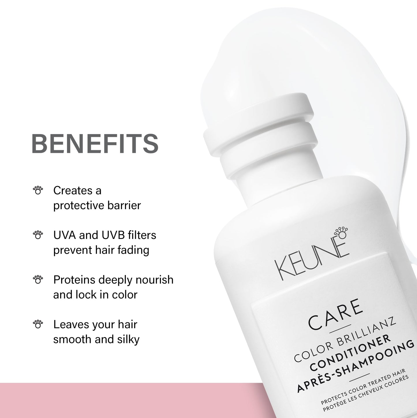 Keune Care Color Brillianz Conditioner, Color-Safe & UV-Protecting Conditioner for Color-Treated Hair, 8.5 Fl Oz