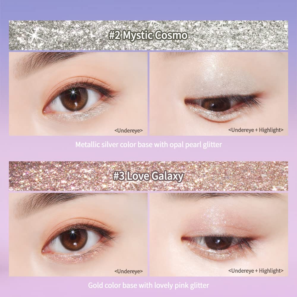 ETUDE Shine Fix Eyes Liquid Eyeshadow 2.5g #1 Champagne Nebula | Long-Lasting Shimmer & Glow Liquid Eye Shadow Makeup with Dazzling Sparkle | K-beauty