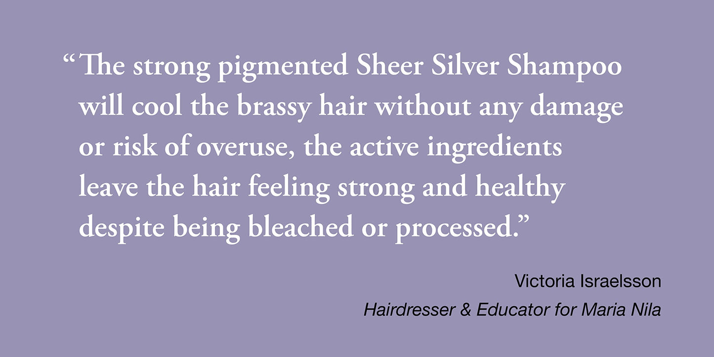 Maria Nila Sheer Silver, Conditioner 10.1 Fl Oz, Neutralizes Golden Shades, Violet Pigments Gives Cool Tone, 100% Vegan & Sulfate/Paraben free