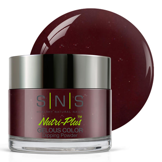 SNS Nail Dip Powder, Gelous Color Dipping Powder - Son of a Biscuit (Wine, Brown/Maroon, Shimmer) - Long-Lasting Dip Nail Color Lasts up to 14 Days - Low Odor & No UV Lamp Required - 1 Oz