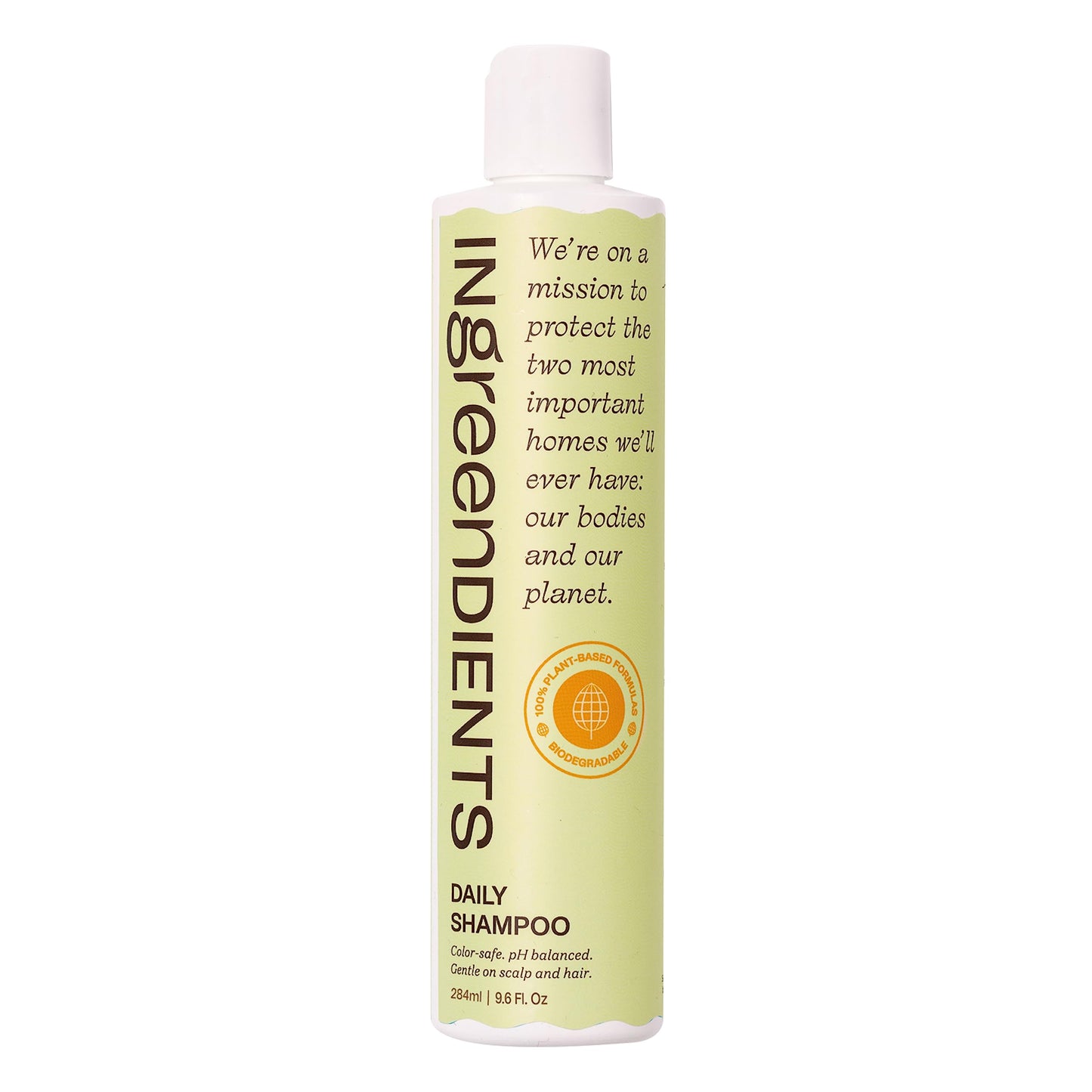 Ingreendients Vegan Non Toxic Shampoo with Organic Ingredients, Apple Cider Vinegar & Tea Tree Oil - Sulfate Free, Cruelty Free, Color Safe