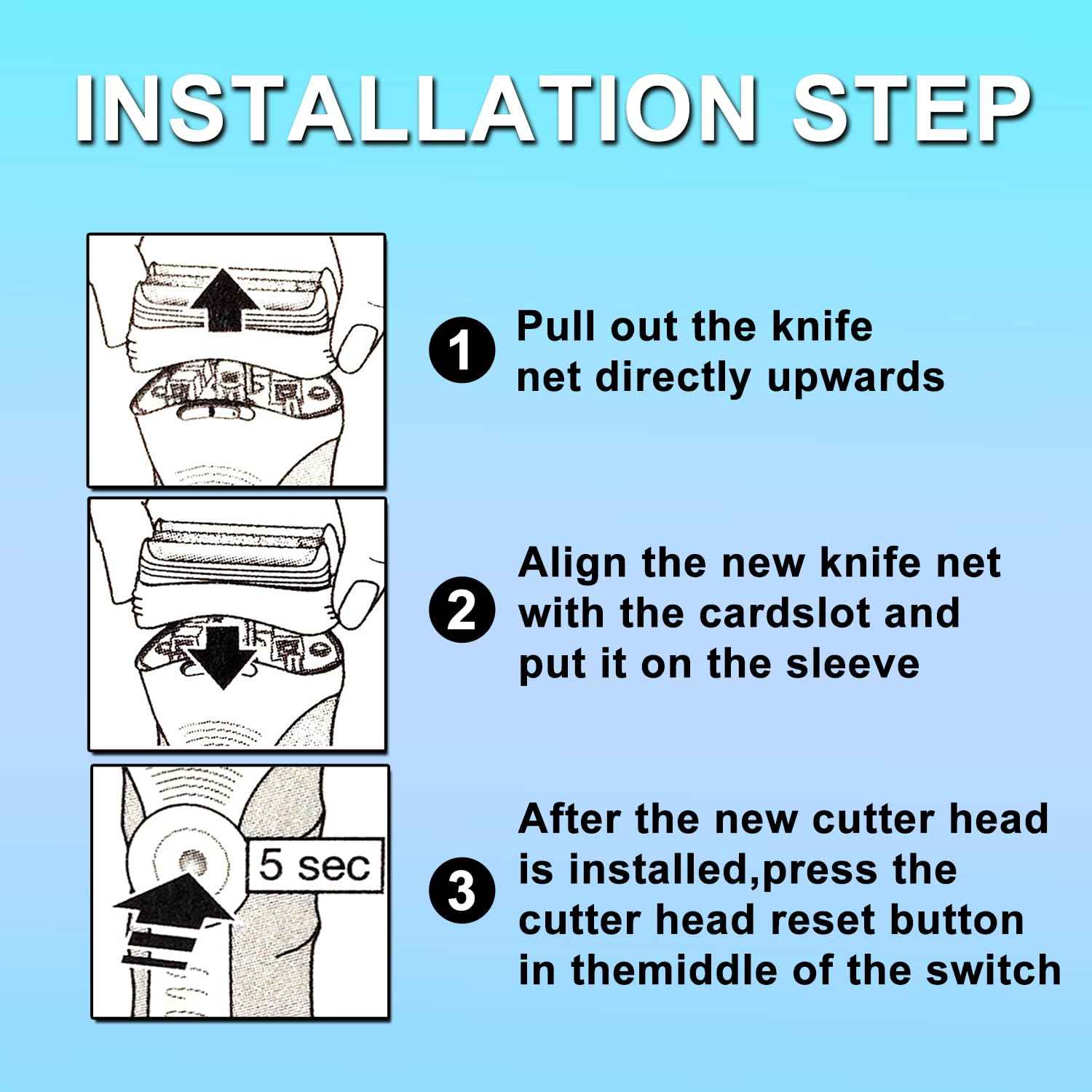 Series 3 32B Electric Replacement Shaver Head Accessories blade Compatible with Braun Series 3 Foil Shaver Replacement Heads S3 3040s 3080s-4 370cc 3070cc 3000s 3010, 3090cc Etc (2PACKS)