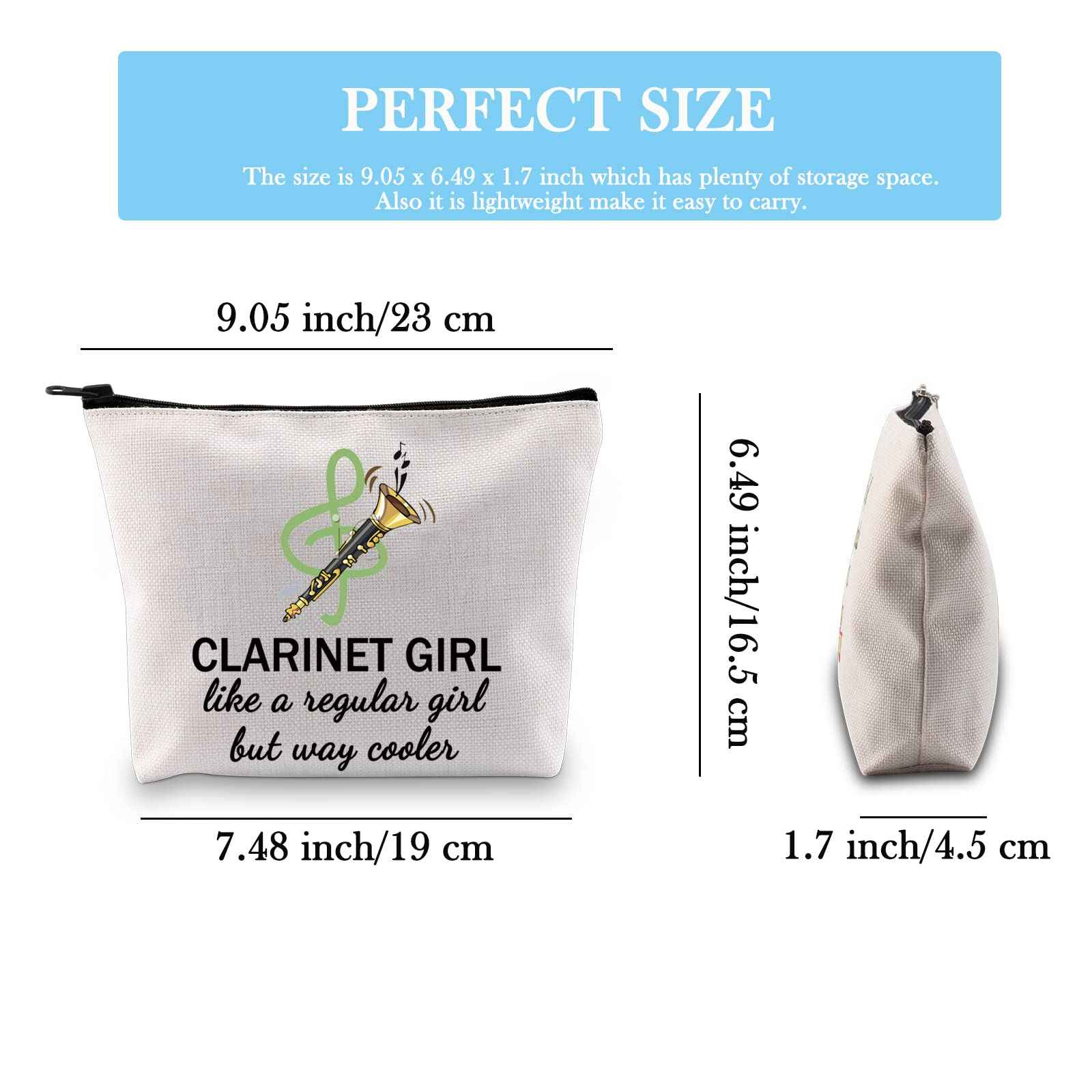 GJTIM Clarinetist Gift - Clarinet Player & Lover Zipper Pouch Makeup Bag