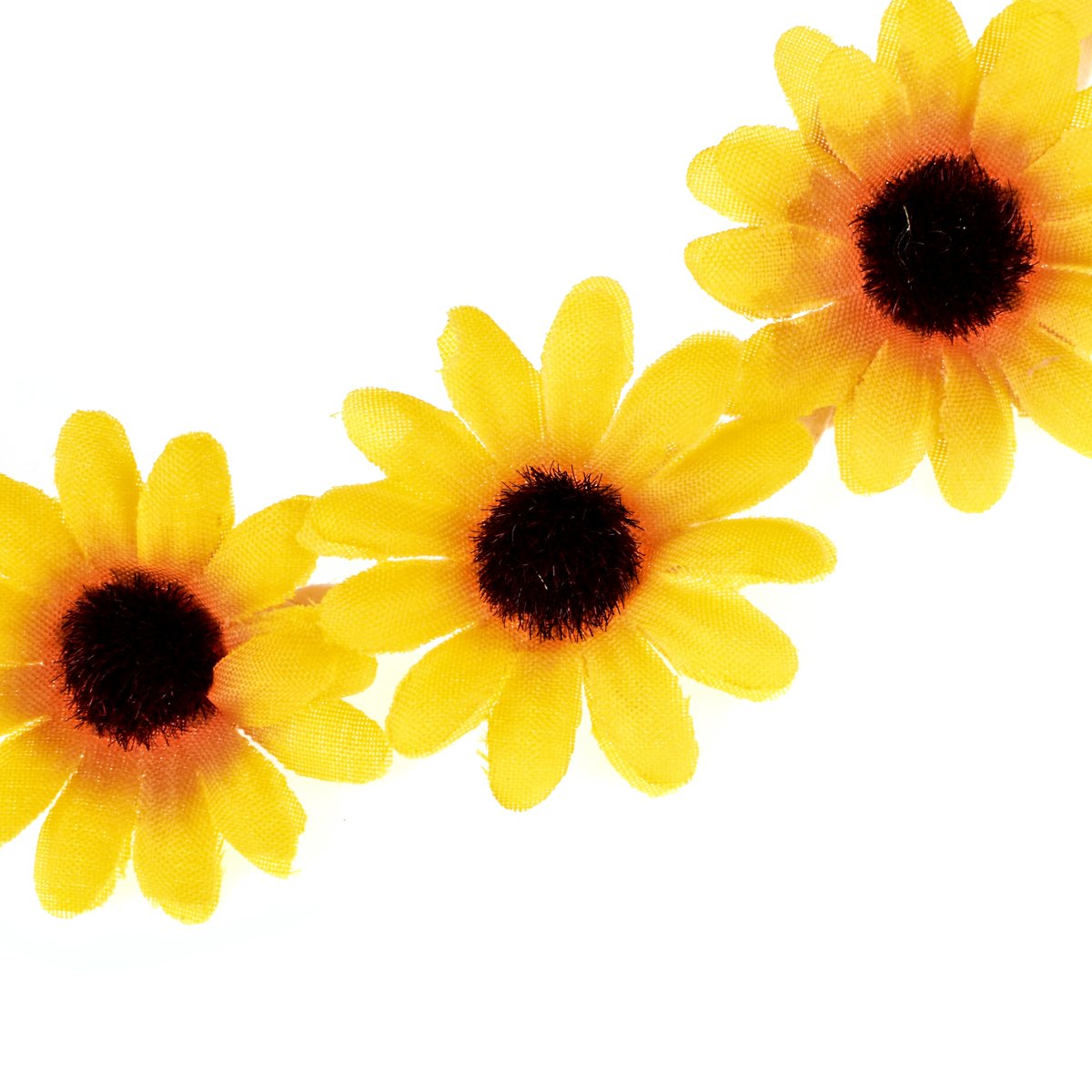 Floral Fall Boho Sunflower Crown Hippies Daisy Hair Wreath Bridal Headpiece Photo Props DY-01 (Yellow)