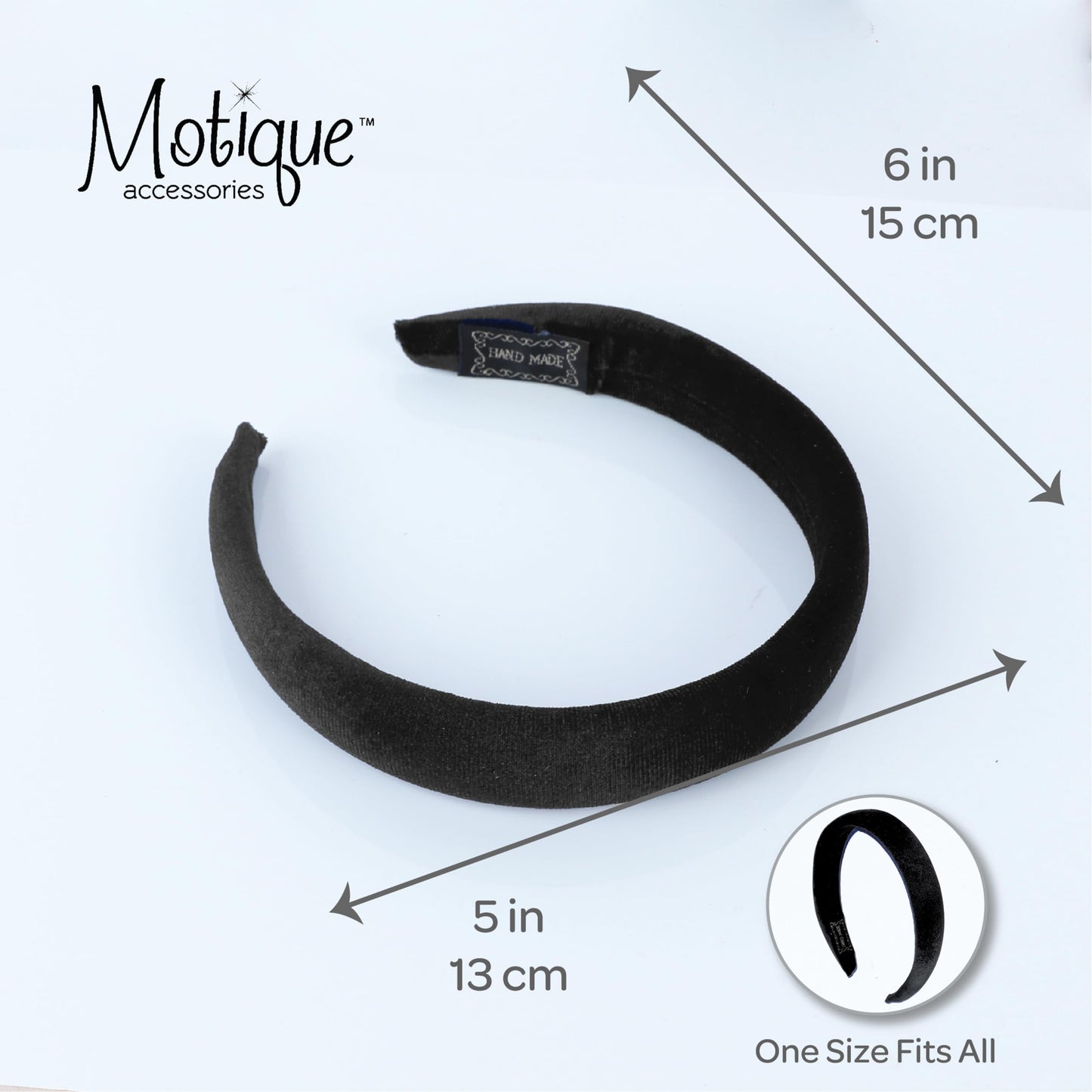 Padded Headband for Women and Girls- Hair Styling Accessories Hairband (Black Velvet)