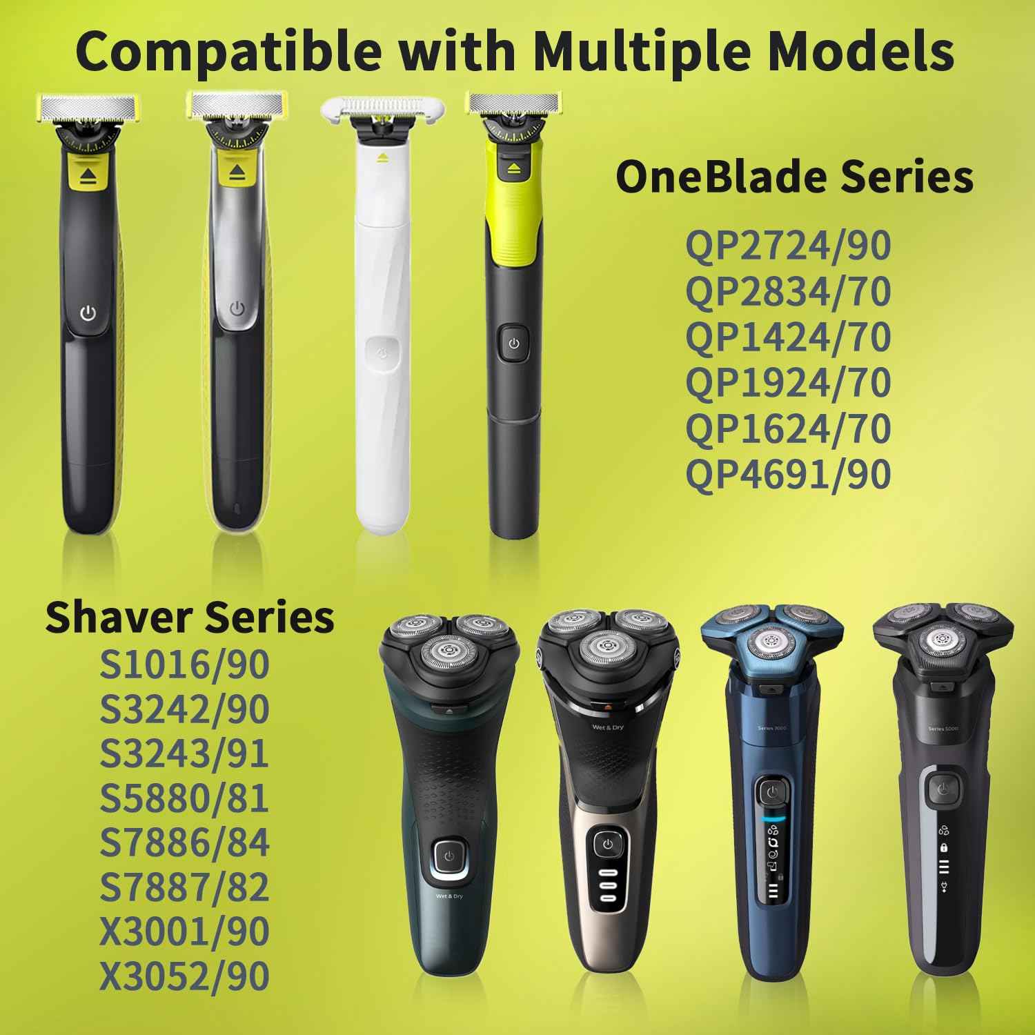 5V Replacement Charger Set with USB Cable for Philips - Compatible with X3001/90, X3052/91, MG7910/49, BT3230/41 Models, Compatible Power Adapter and Cord