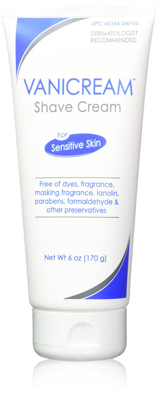 Vanicream Shave Cream for Sensitive Skin 6 Oz 2 Pack