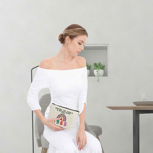 ancpeany Happy 60th Birthday Gifts for Women Makeup Bag, Funny 1965 60 Year Old Birthday Decorations Gift Ideas for Grandma, Mom, Her, Wife, Sister, Aunt, Small Cosmetic Travel Bags for Mothers Day