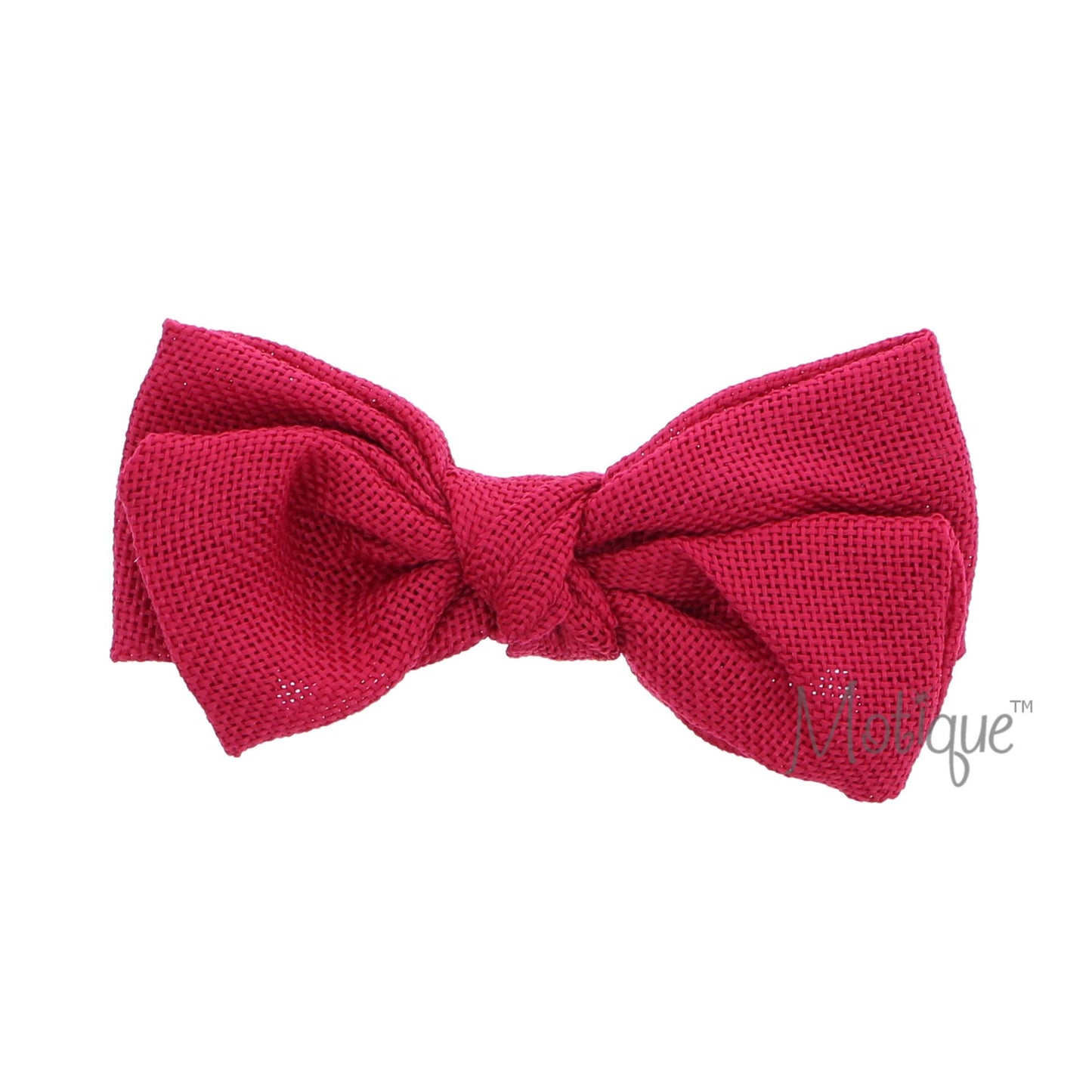 Burlap Bow 5 inch for Women and Girls - Berry