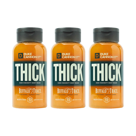 Duke Cannon Supply Co. THICK High-Viscosity Body Wash for Men Smells Like Bourbon Oak Barrel Multi-Pack - Premium Ingredients, Plant-Based Thickeners, Superior Lather, Exfoliating, 17.5 Fl Oz (3 Pack)