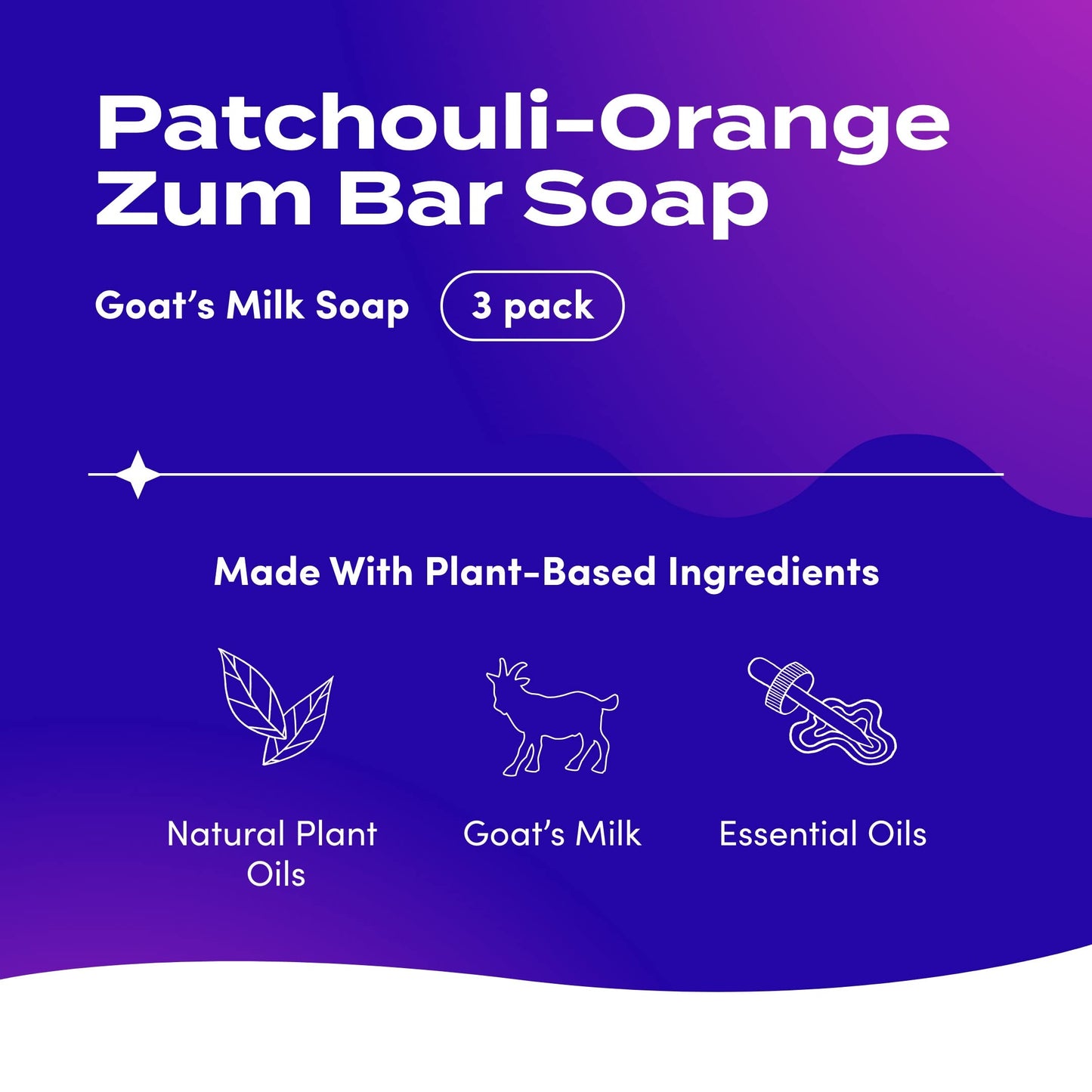 Zum Bar Goat's Milk Soap - Patchouli-Orange - 3 oz (3 Pack)