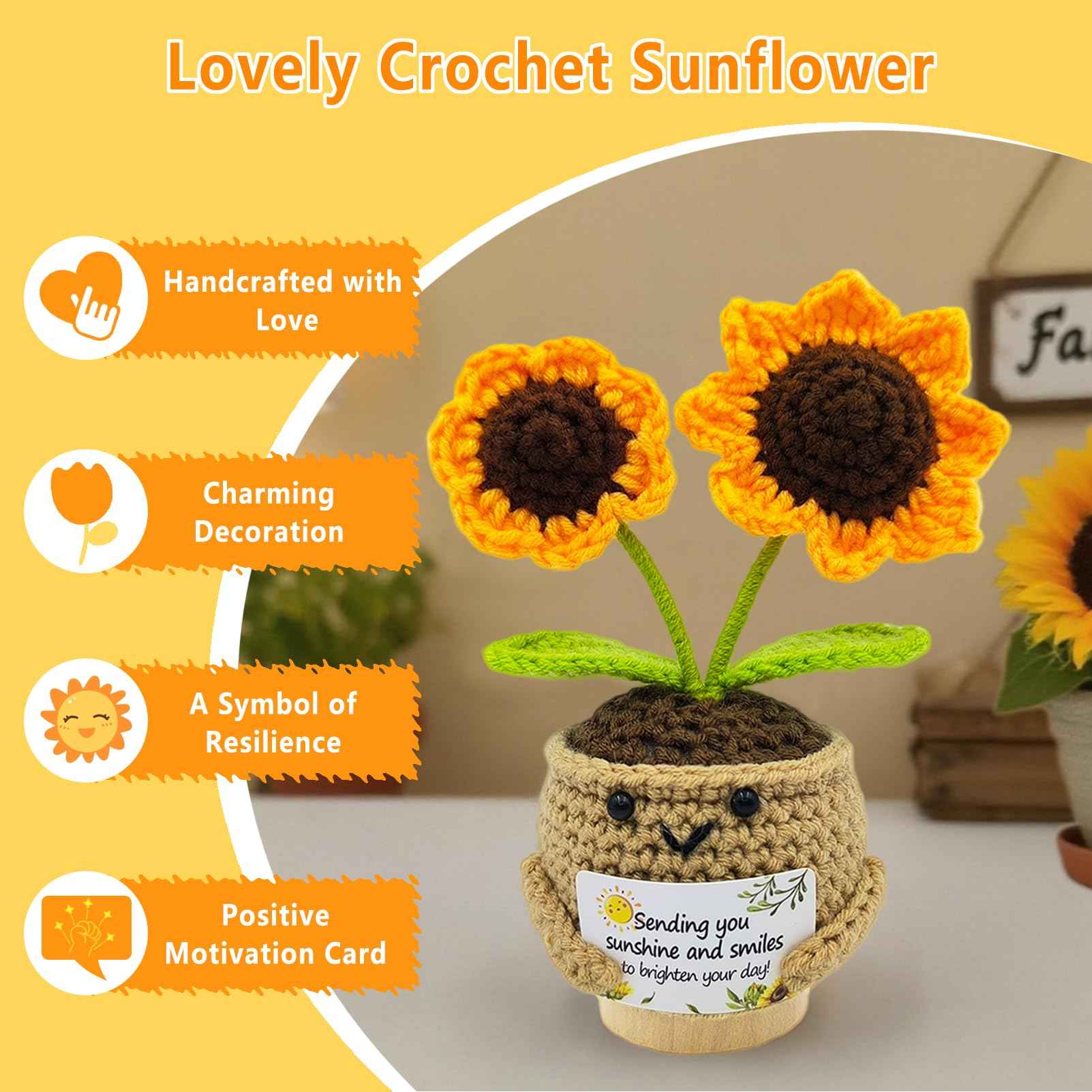 Sunshine Box - Sunflower Get Well Soon Gift Baskets for Women Girls - Ideal Care Package for Wife, New Moms,Sisters, Friends, People with Depression Mastectomy Post-surgery Recovery