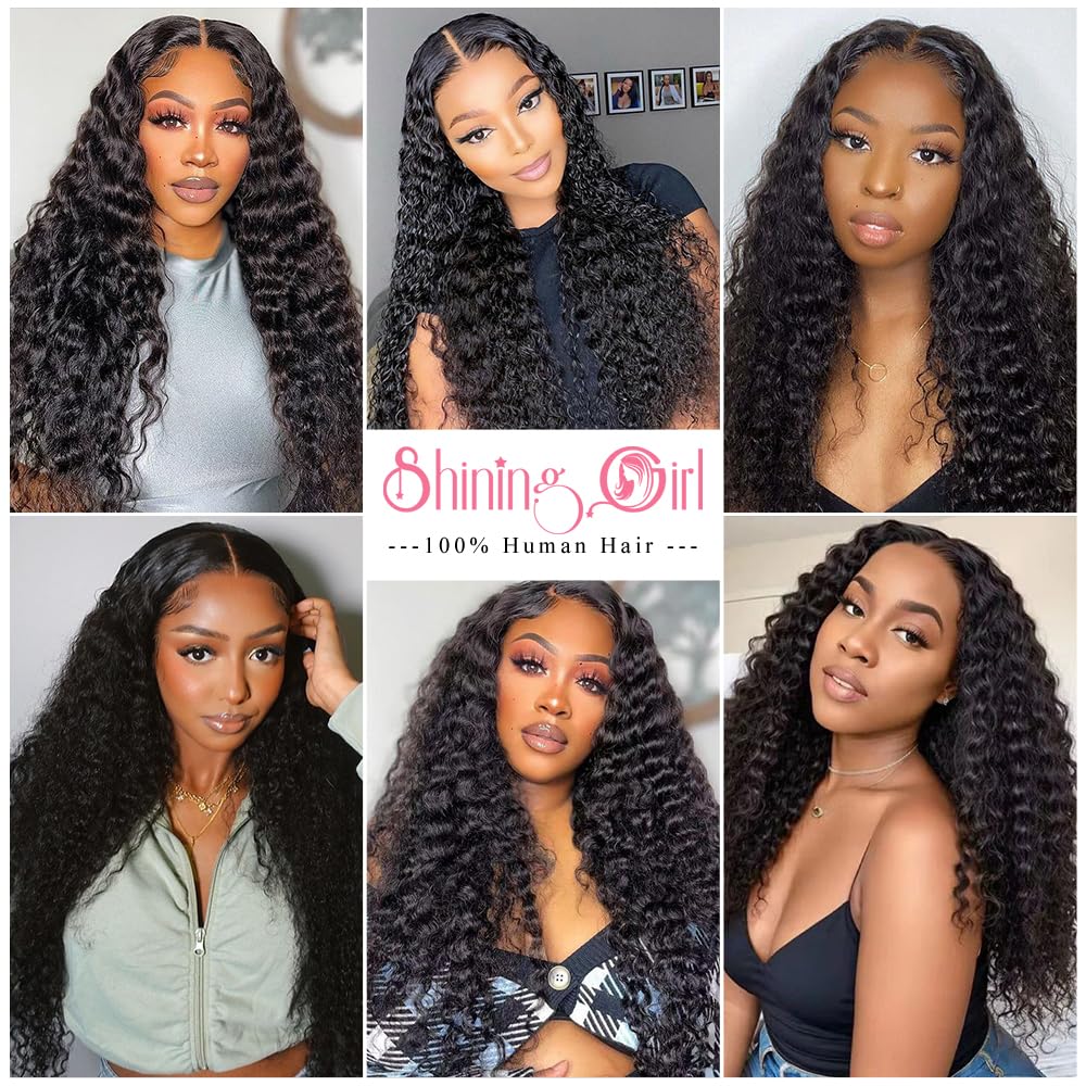 5x5 HD Lace Closure Deep Wave Ultra-thin Transparent HD Lace Closure 12A Brazilian Virgin Human Hair Closure Free Part Pre Plucked with Baby Hair Natural Black 12 Inch