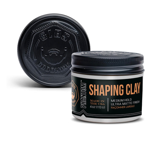 GIBS Shaping Clay, Phantom, Medium Hold, Ultra Matte Finish, Water Based, Great for Soft and Natural Looks, oz