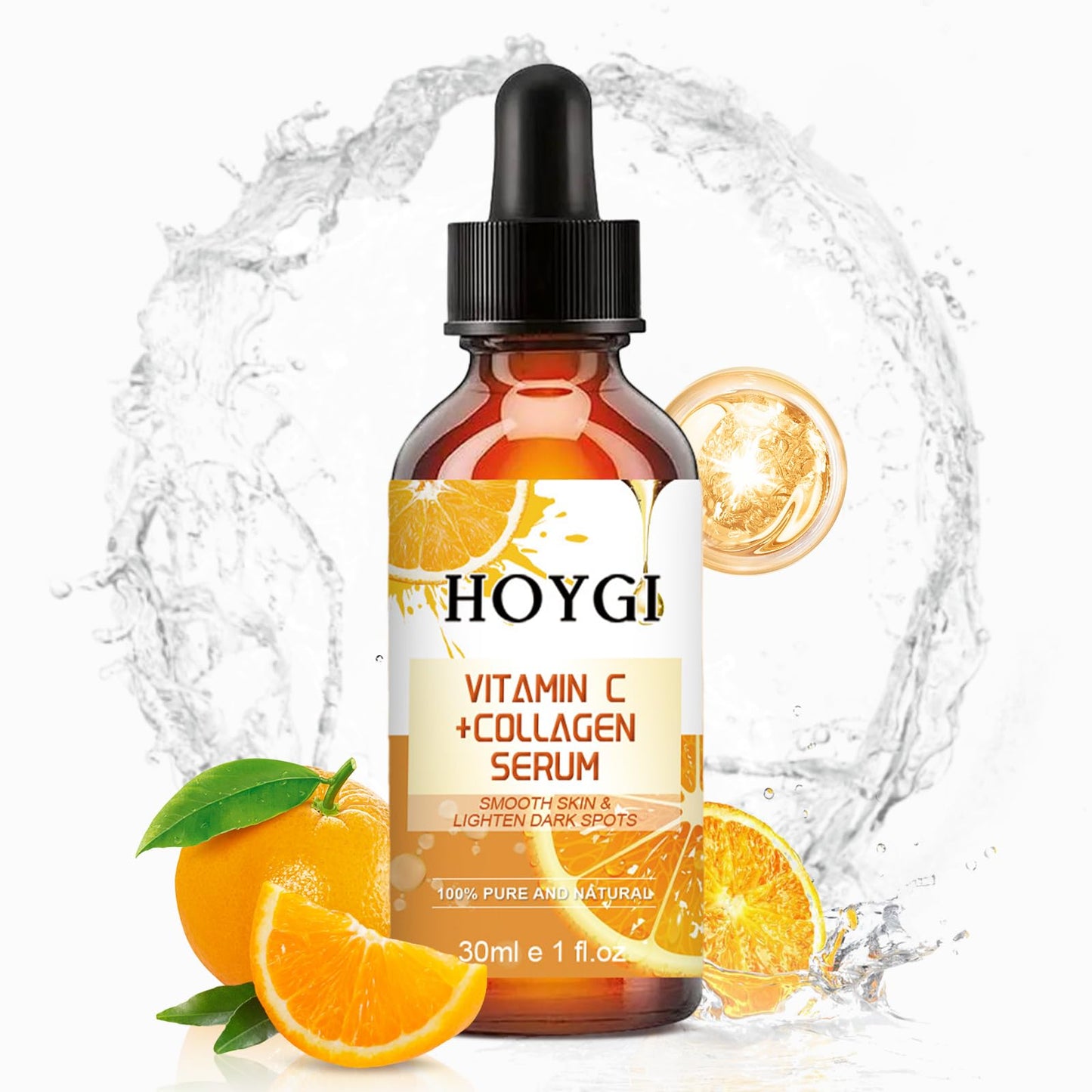 Vitamin C Face Serum with Collagen, Hyaluronic Acid Serum for Face, Dark Spot Remover for Face, Anti Aging Fine Lines and Wrinkles, 1 Fl Oz