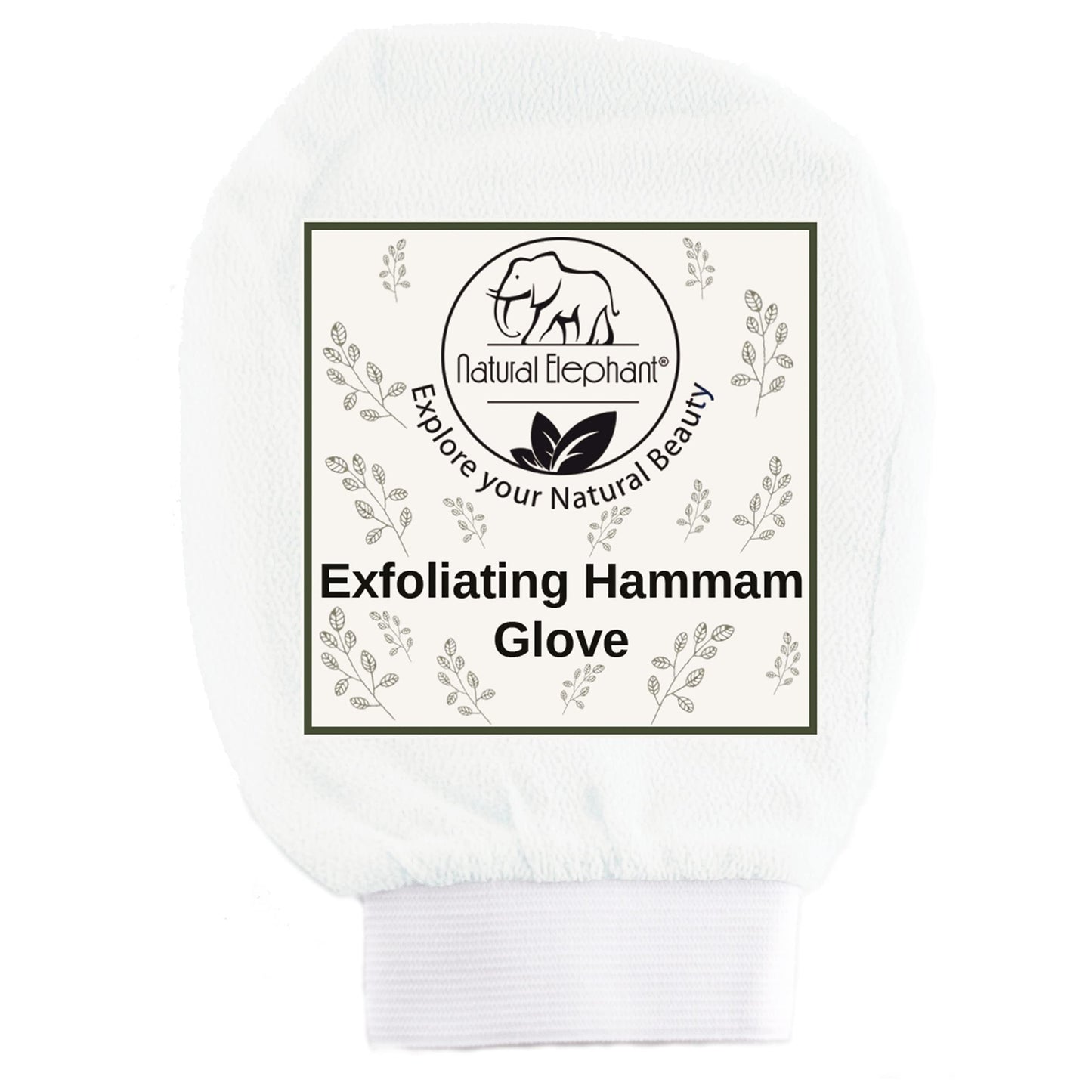 Natural Elephant Exfoliating Hammam Glove Pearl White (Pack of 2)