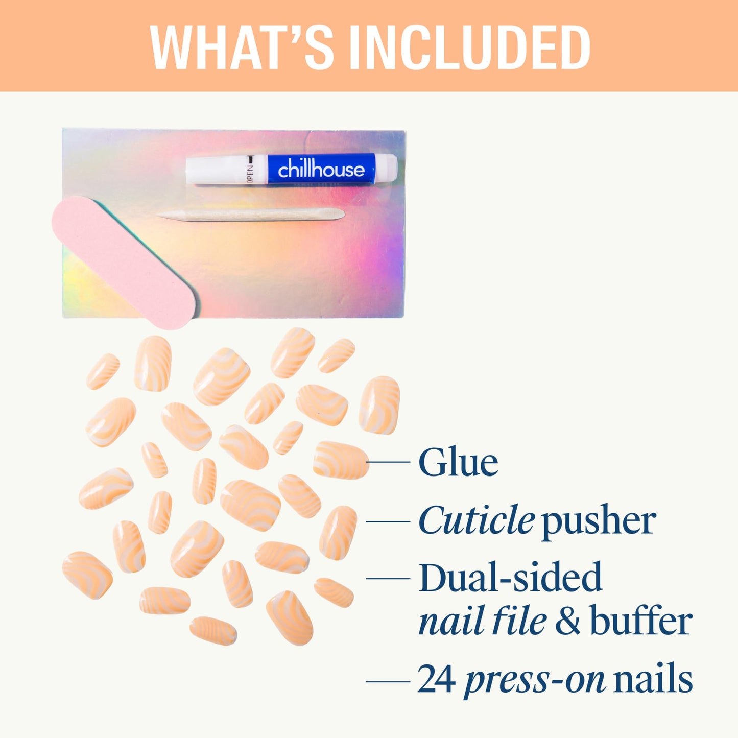 Chillhouse Chill Tips Limited | Let It Flow 2.0, Press On Nail Kit