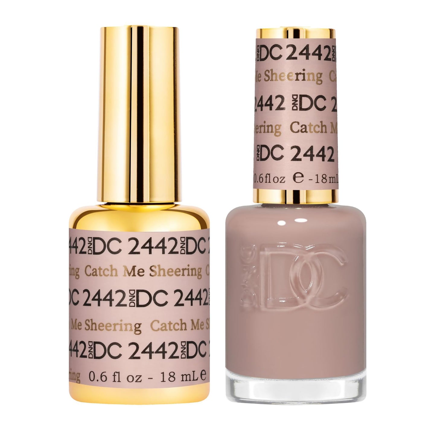 DND Gel DC Sheer Polish Set - 1 each of Gel Polish and Nail Polish, Catch Me Sheering, 0.5 Fl Oz