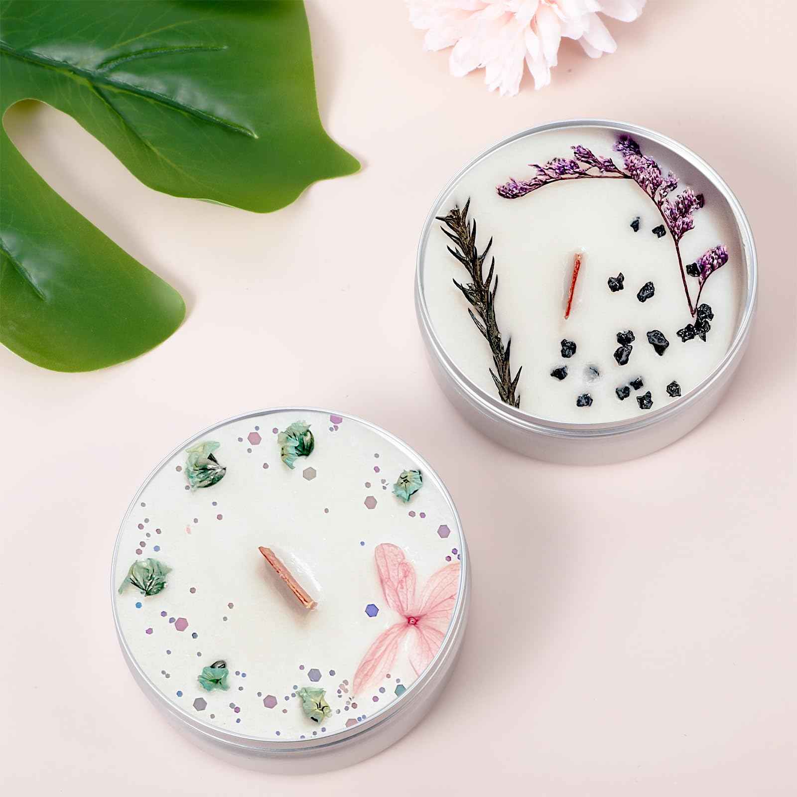 4 oz Tins with Lids, 30 Pack 4oz Tins Wide Mouth Aluminum Tin Cans, Durable Salve Containers Round Metal Tin with Lid,Candles or Salve(Silver)