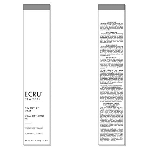 ECRU New York Dry Texture Spray, Texturizing and Dry Shampoo Spray, Volumizing Hair Products, 6.5oz