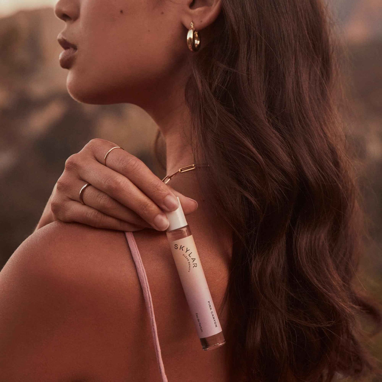 Skylar Pink Canyon Eau de Parfum - Hypoallergenic & Clean Perfume for Women & Men, Vegan & Safe for Sensitive Skin - Notes of Grapefruit, Pink Salt & Cedar - 10mL /0.33 Fl oz