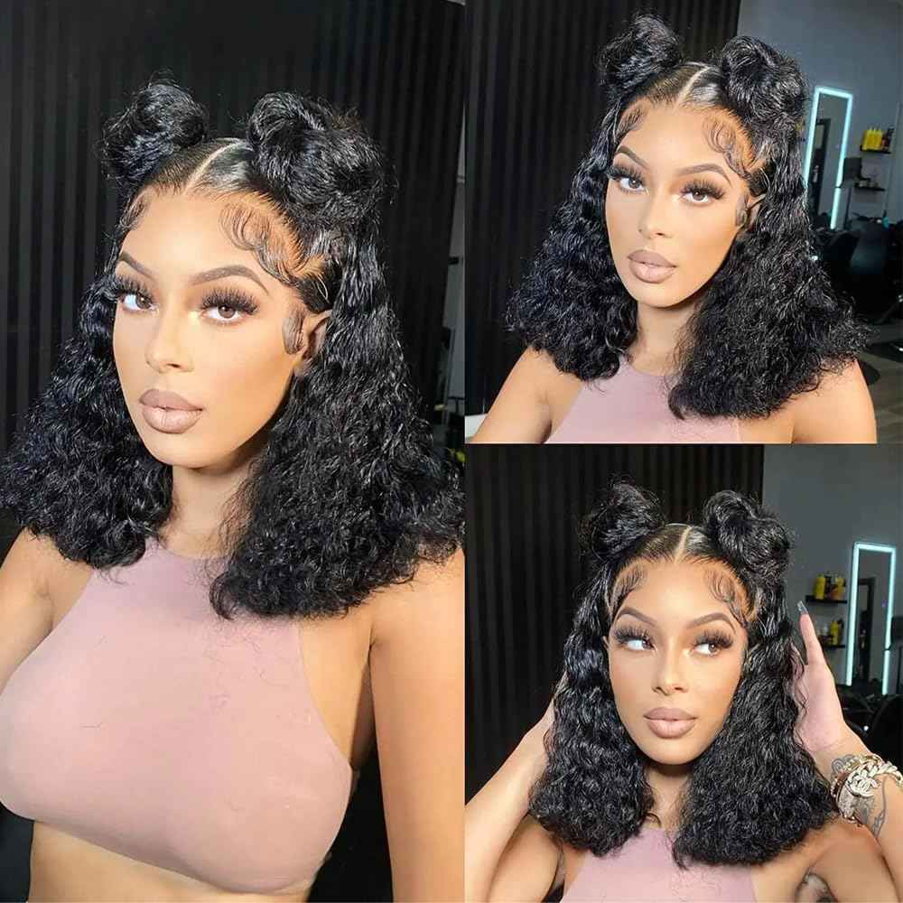 Curly Wave Human Hair Bundles 26 Inch Kinky Curly Single Bundle #1B Natural Black Human Hair Unprocessed Native Virgin Hair 100g Total Double Weft Crochet Human Hair Extensions for Women