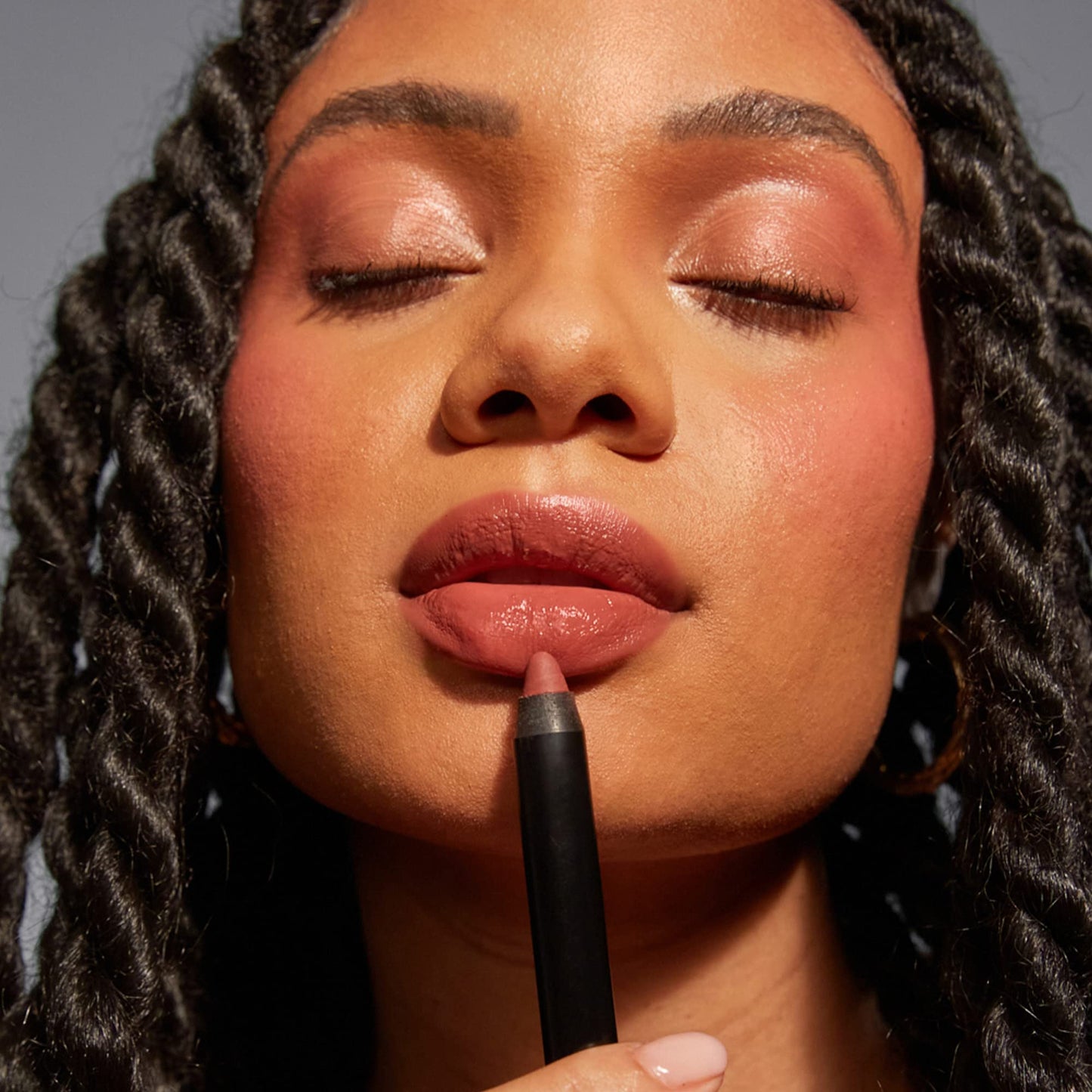 Nudestix Intense Matte Lip + Cheek Pencil, Lipstick + Lip Liner + Cheek Blush Tint, Multi Use Makeup for Long Lasting Color, Smooth Coverage, Shade: Sunkissed Rose