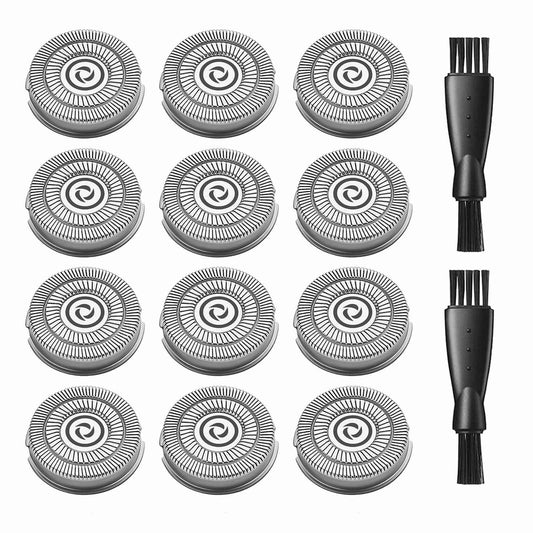 Model RMS8101 Blades for Men's Electric Shaver, 12PCS Razor Blades for Intertek RMS8101, 2 Cleaning Brush