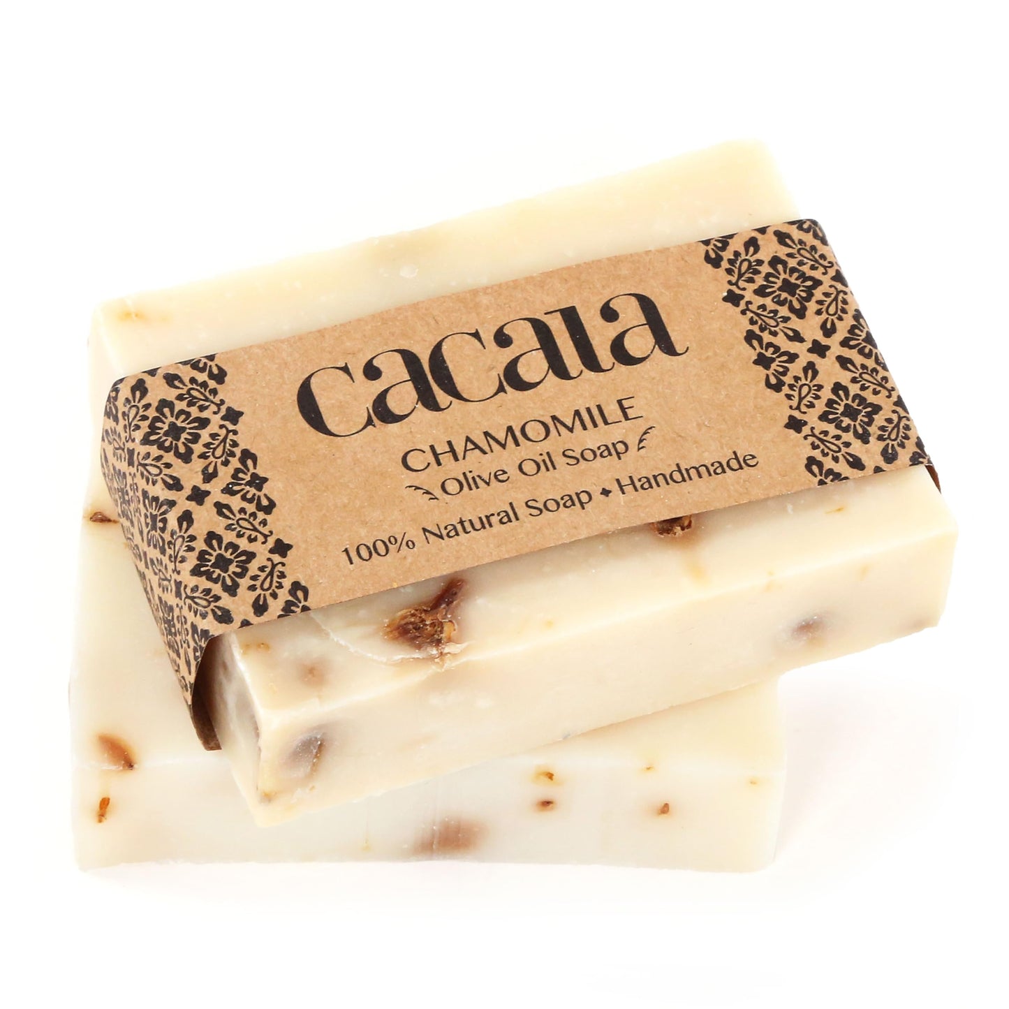 Cacala 100% Natural Organic Olive Oil Soap Unisex Soap Bar - Skin and Body Nourishing - Organic Gift Idea - Handmade in Turkey (Cinnamon, Pack of 2)