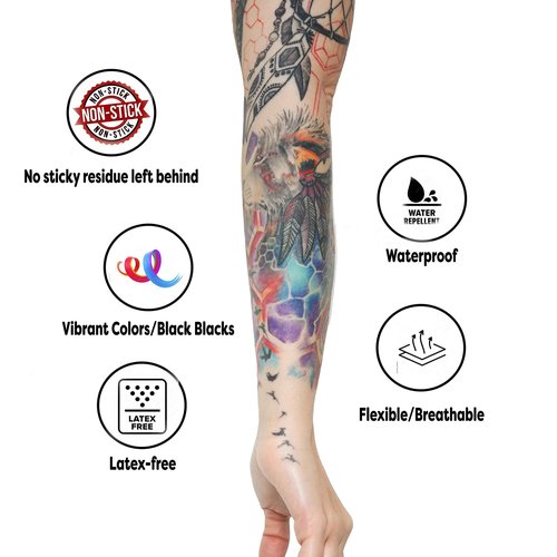 Electrum DERMOR Protective Dermal Armor Tattoo Aftercare Bandage Roll - Waterproof Transparent Film Latex Free Adhesive Bandage / 6 x11 YD, Up to 100 Applications,DERMOR6X11