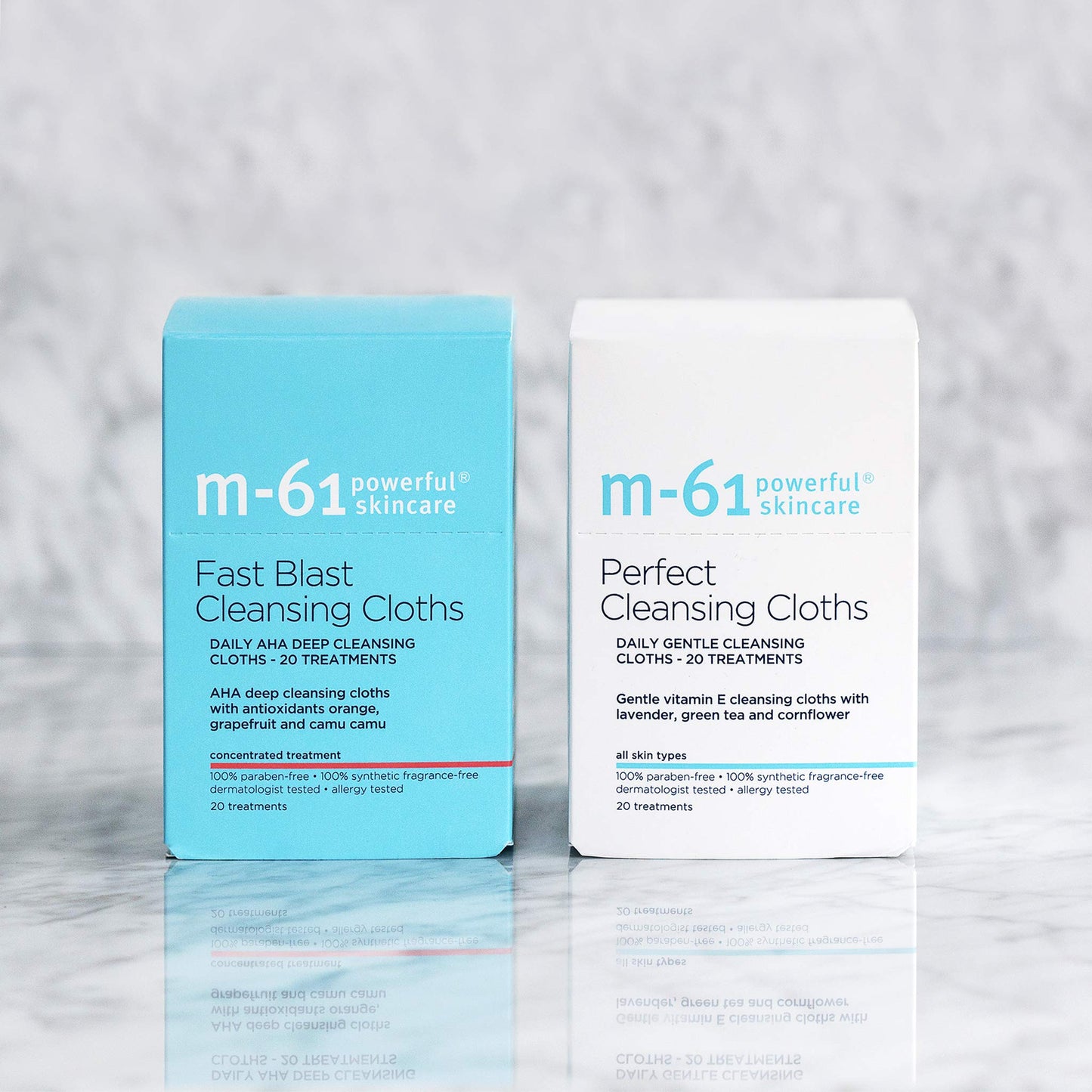 M-61 Perfect Cleansing Cloths- 30 Treatments- Gentle cleansing cloths with vitamin E, lavender & cornflower