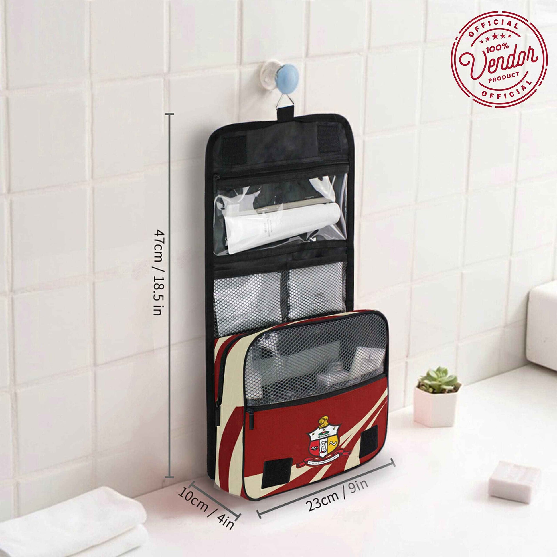 Bad Bananas BBGreek Kappa Alpha Psi Fraternity Paraphernalia - Official Vendor - Hanging Toiletry Travel Bag - Nupe