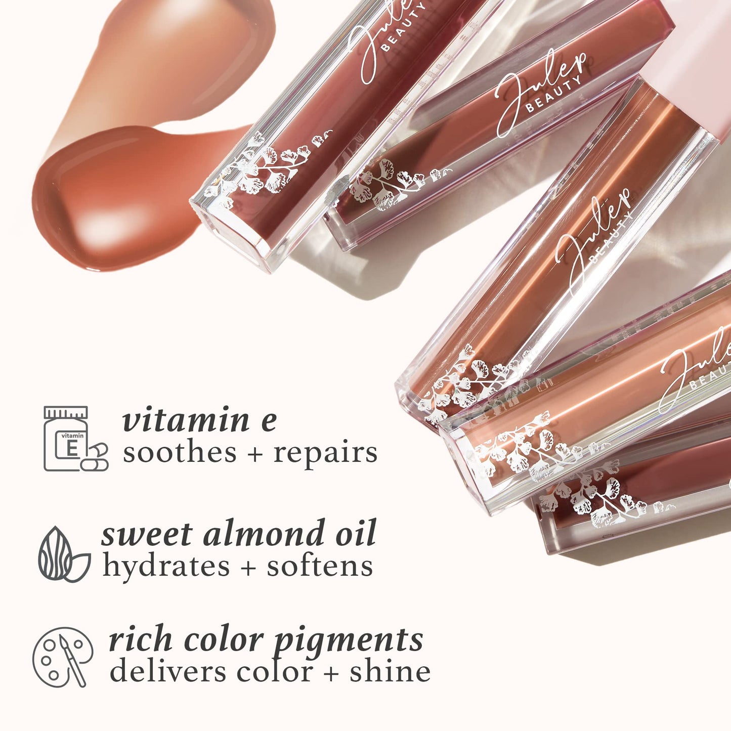 Julep So Plush Plumping Lip Gloss - Coffee First- High-Shine Hydrating Lightweight Lip Color - Non-Sticky Formula - Vitamin E Soothes and Repairs Lips