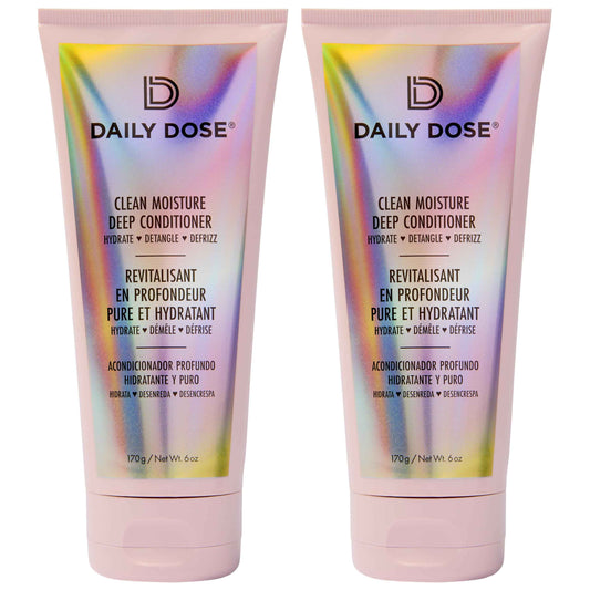 DAILY DOSE (2Pack 6oz Deep Conditioner Hair Mask/Masque - Treatment for Dry, Damaged & Colored Treated Hair - Paraben Free, Phthalates Free, Vegan & Cruelty Free - for All Hair Types