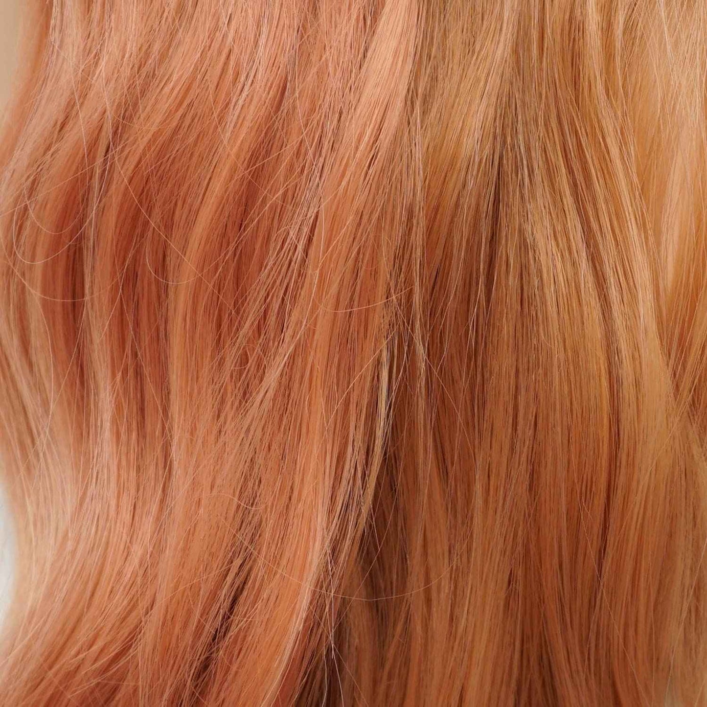 LUSHY BEAUTY Hair Synthetic Lace Front Wig Wavy Long 26inch Dark Root Rose Gold Ombre Heavy Density Heat Resistant Realistic Wig