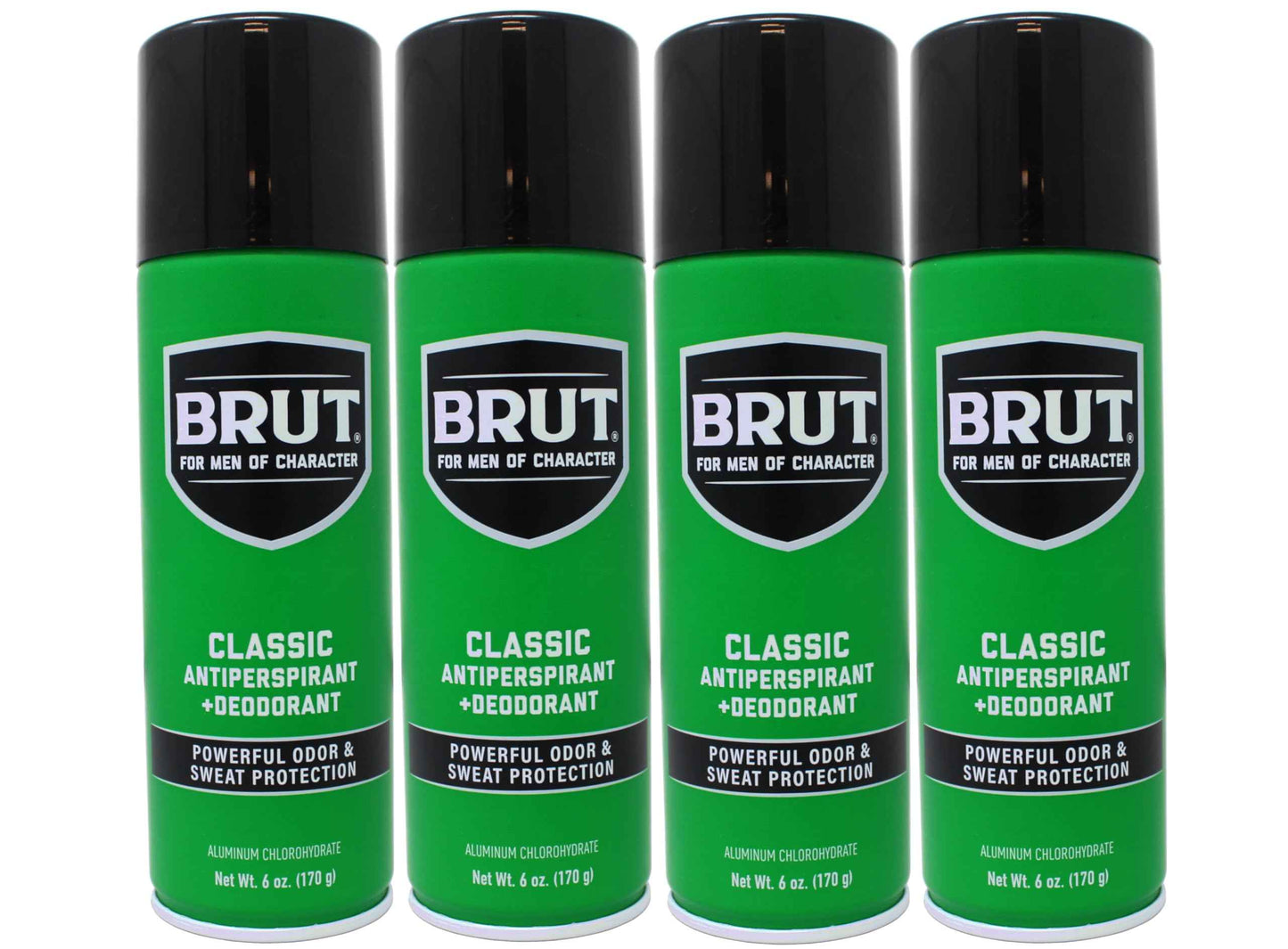 BRUT Anti-Perspirant Deodorant Spray, Classic 6 oz (Pack of 4)