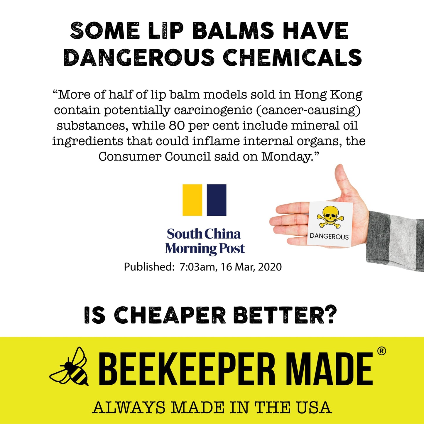 Beekeeper Made Natural Lip Balm Bulk, Customizable, 50 Pack, Vanilla | Add Your Own Labels For Party Favors, Gift Baskets, Business Branding, or Weddings. For Men, Women, and Children