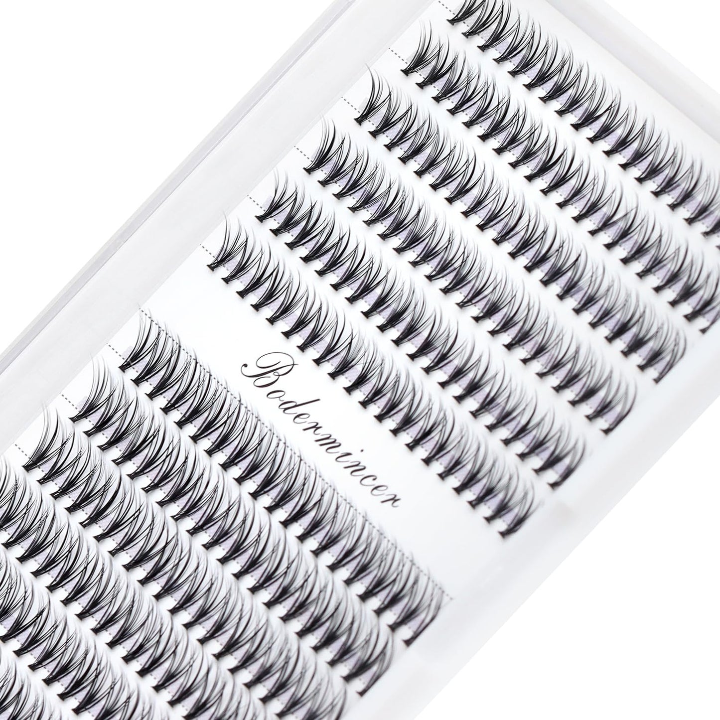 Bodermincer Black/Colored Cluster Lashes 240pcs 20D/40D DIY Eyelash Extension D Curl Long Individual Lashes Mixed Tray Faux Mink Lash Clusters Extensions 8-22mm (20D-10+12mm Mixed)