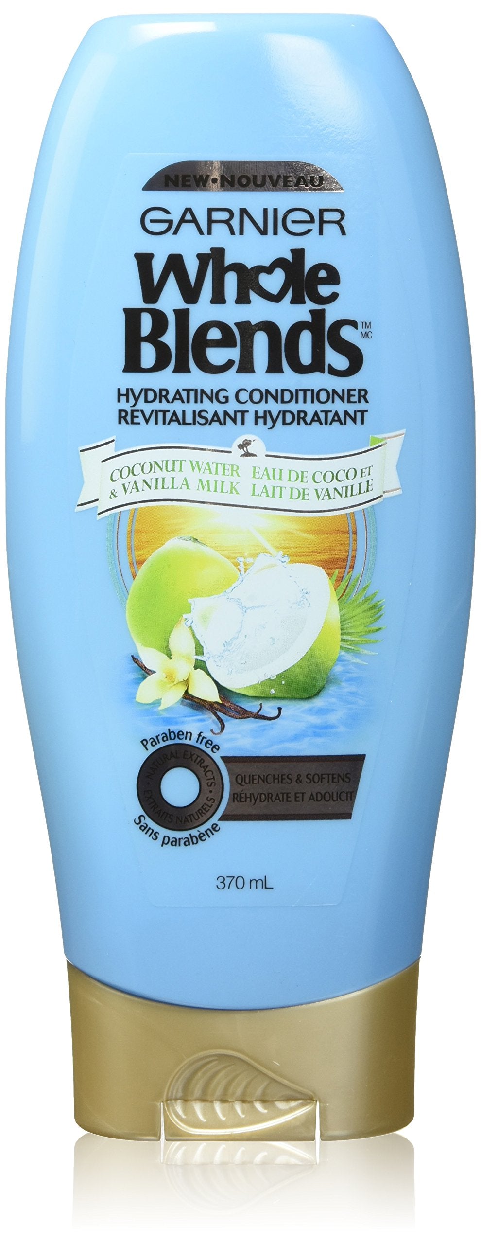 Garnier Whole Blends Conditioner with Coconut Water & Vanilla Milk Extracts, 12.5 fl. oz.