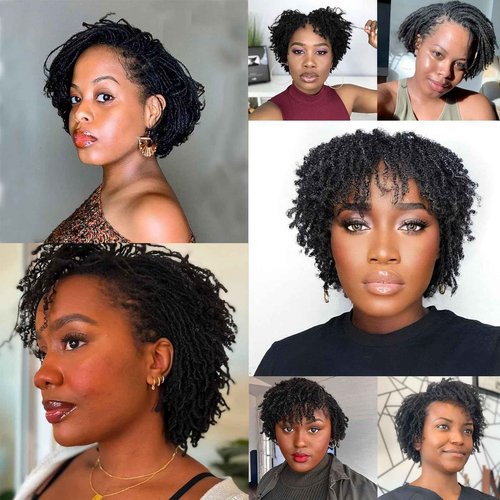 0.2 cm Width 6 Inch 30 Strands Human Hair Loc Extensions, Natural Black 100% Full Handmade Permanent Real Human Hair Dreadlock Extensions for Women/Men/Kids Can Be Dyed Bleached Curled Twisted