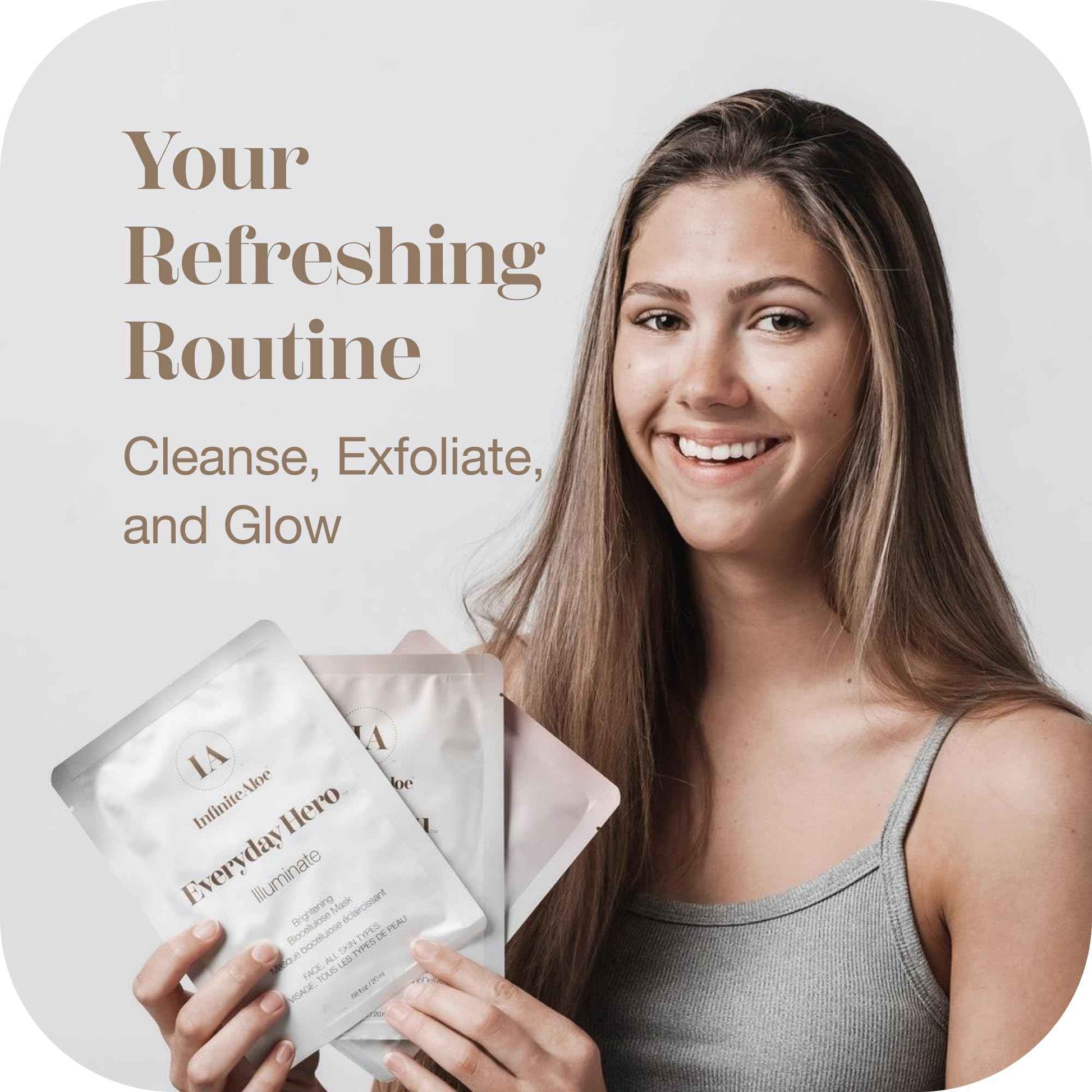 InfiniteAloe Biocellulose Fiber Face Mask, réparneu Revive Anti Aging Face Mask