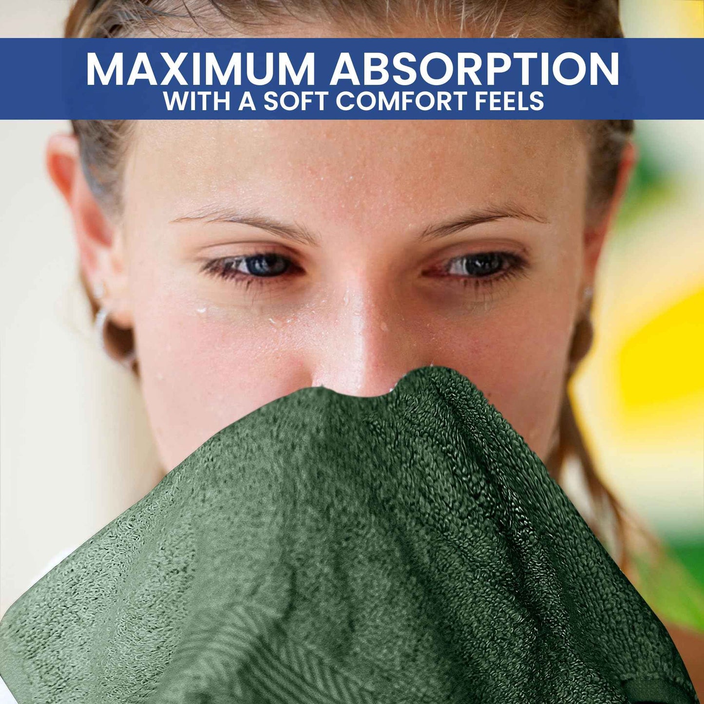 Linteum Textile Supply Premium 13x13 Washcloth (Hunter Green) – 100% Ring Spun Cotton Zero Twist Towels | Absorbent, Quick Dry, Durable for Bathroom, Spa, Gym (12 Pack)