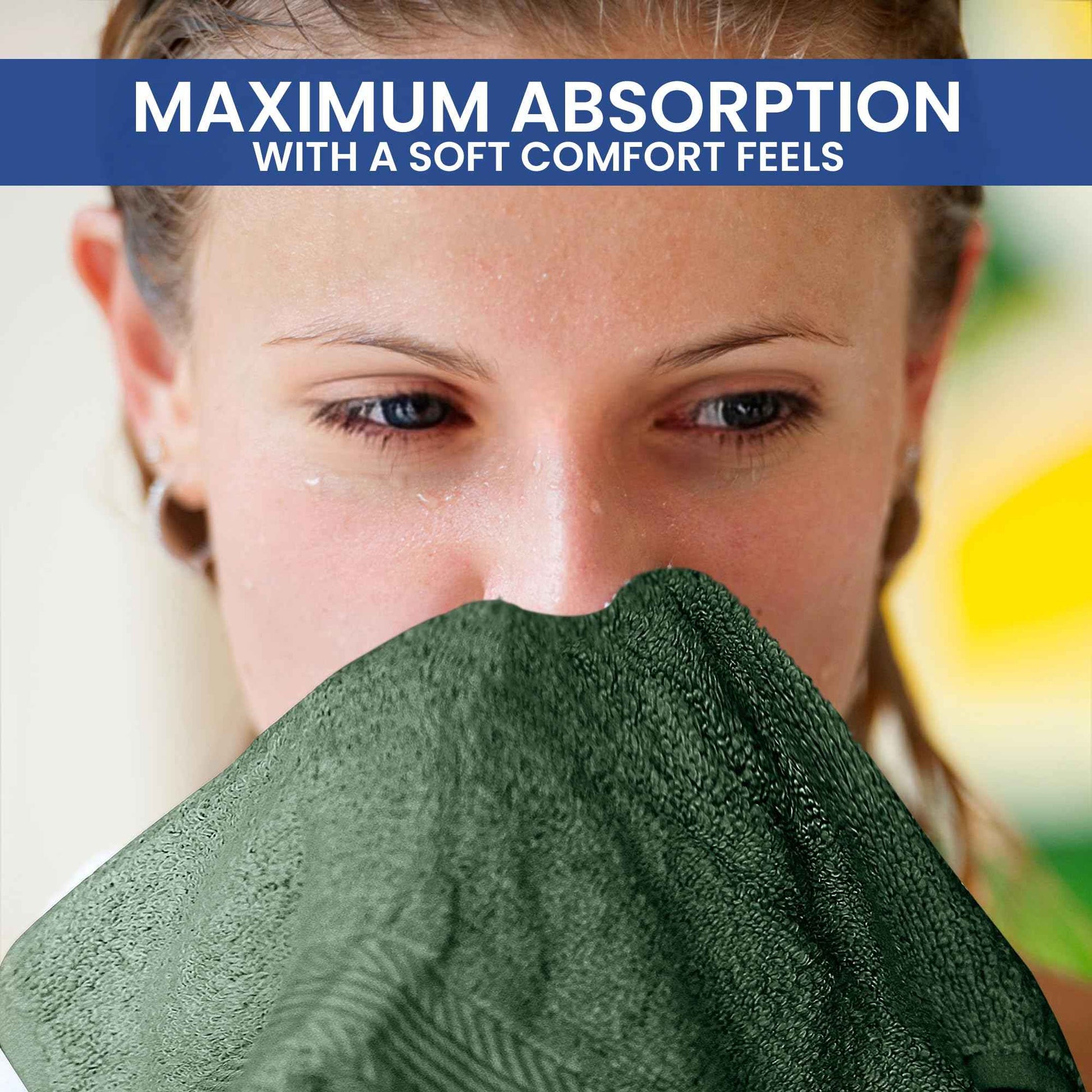 Linteum Textile Supply Premium 13x13 Washcloth (Hunter Green) – 100% Ring Spun Cotton Zero Twist Towels | Absorbent, Quick Dry, Durable for Bathroom, Spa, Gym (12 Pack)