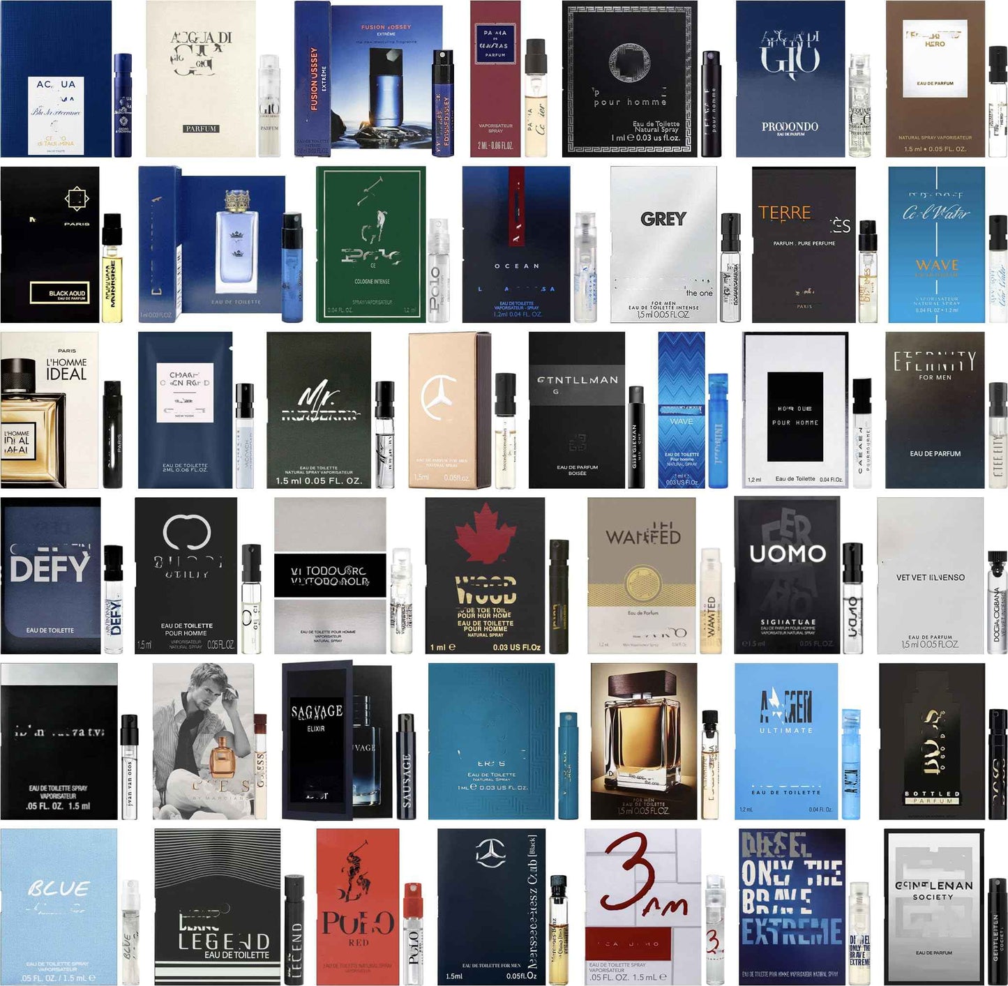 JRoBeauty High End Random Selection Designer Fragrance Cologne Sampler Set for Men - (Pack of 10 Sample Vials)