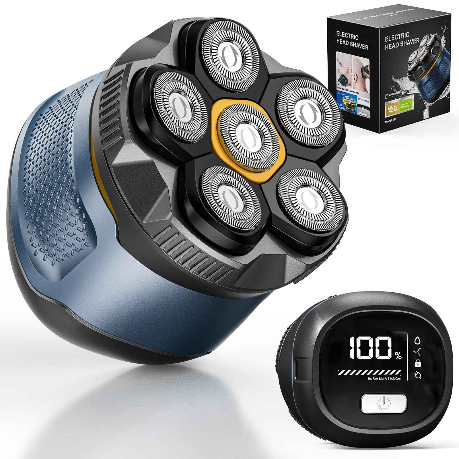 TLMUSE Head Shavers for Bald Men, 2025 Upgraded Magnetic Head Shaver, IPX7 Waterproof Wet/Dry Head Shavers for Men, 2-Speed Mens Head Shaver Bald